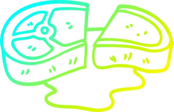 Bir insan tarafından çizilmiş iyi pişmiş etin soğuk gradyan çizimi