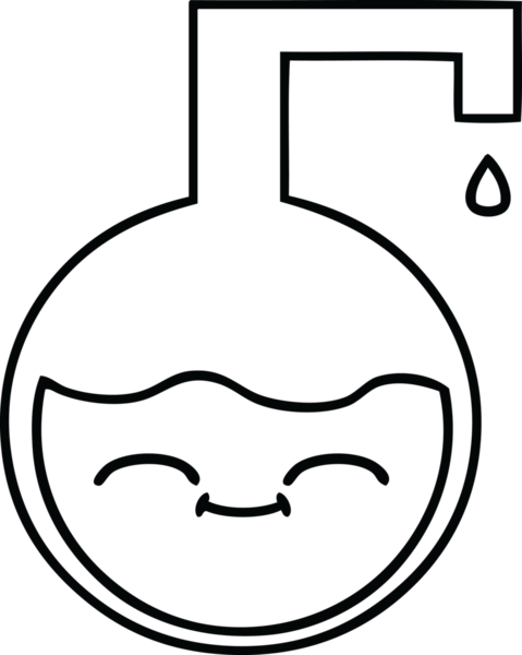 Bir insan tarafından çizilmiş bir bilim deneyinin çizgi çizimi