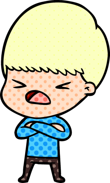 Çizgi film bir insan tarafından çizilmiş stresli adam