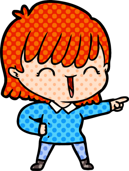 Bir insan tarafından çizilmiş karikatür kadın.