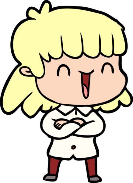 Bir insan tarafından çizilmiş karikatür kadın.