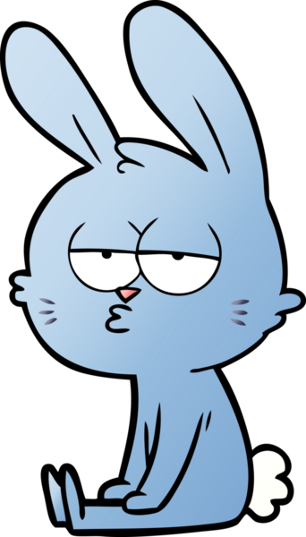 Bir insan tarafından çizilmiş şirin çizgi film tavşanı.
