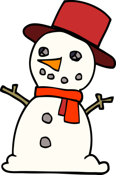 Bir insan tarafından çizilmiş kardan adam çizgi filmi.