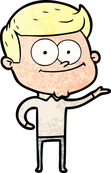 Bir insan tarafından çizilmiş mutlu bir adam.