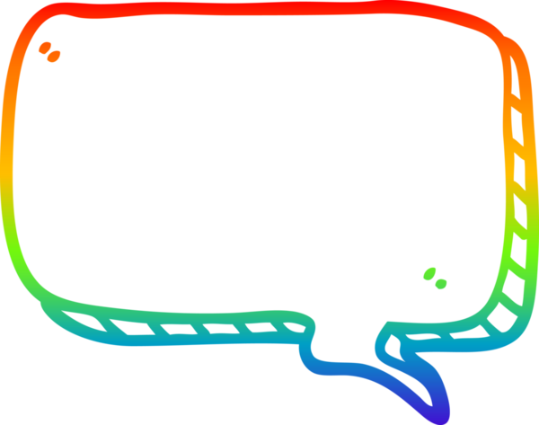 gökkuşağı gradyan çizgi çizimi bir insan tarafından çizilmiş bir karikatür konuşma balonu