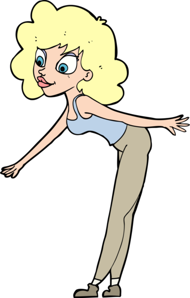 Çizgi filmdeki kadın bir insan tarafından çizilmiş bir şeyi almaya çalışıyor.