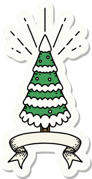 Bir insan tarafından çizilmiş çam ağacının dövmesi.