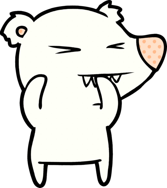 Bir insan tarafından çizilmiş kutup ayısı karikatürü