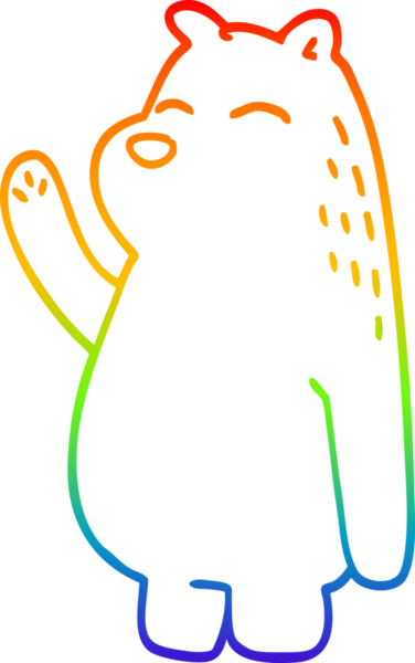 Bir insan tarafından çizilen çizgi film ayısının çizimi.