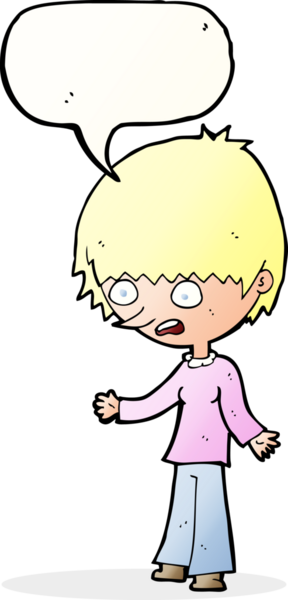 Çizgi film, bir insan tarafından çizilmiş konuşma balonlu kadını strese sokuyor.