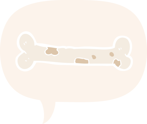 bir insan tarafından çizilmiş, konuşma baloncuklu çizgi film kemiği.