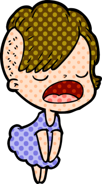 Bir insan tarafından çizilmiş havalı hippi kız çizgi filmi.