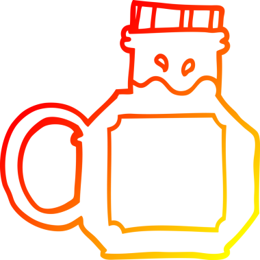 Bir insan tarafından çizilen ballı çizgi filmin sıcak gradyanı