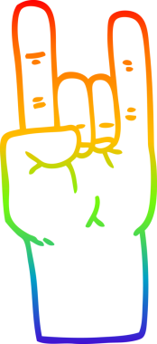 Bir insan tarafından çizilmiş bir karikatür rock müziğinin çizimi