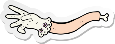 Bir insan tarafından çizilen ürkütücü Viktorya dönemi çizgi filminin çıkartması.