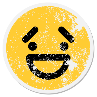 Bir insan tarafından çizilmiş mutlu yüz çemberi