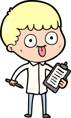 Bir insan tarafından çizilmiş çizgi film adamı.