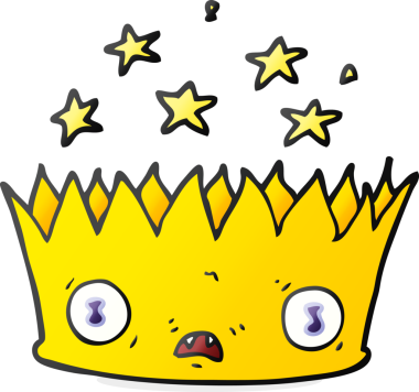 Bir insan tarafından çizilmiş serbest çizim sihirli taç.