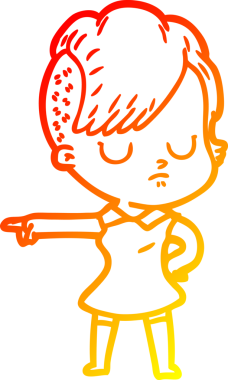 Bir insan tarafından çizilmiş bir karikatür kadın çizimi