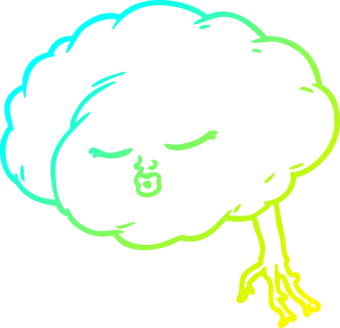 Bir insan tarafından çizilmiş bir karikatür beyin çizimi.