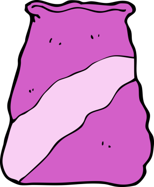 Bir insan tarafından çizilmiş bir karton çanta.