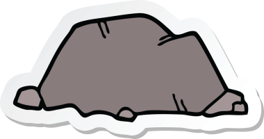 Bir insan tarafından çizilmiş karikatür taşının çıkartması.