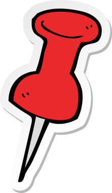 Bir insan tarafından çizilmiş bir karikatür iğnesinin çıkartması.