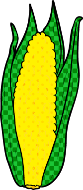 bir insan tarafından çizilmiş organik mısır karikatürü