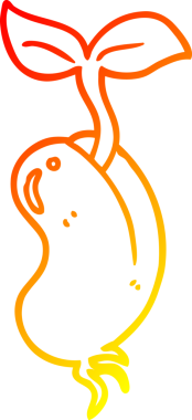 Bir insan tarafından çizilmiş bir çizgi film tohumu çizimi.