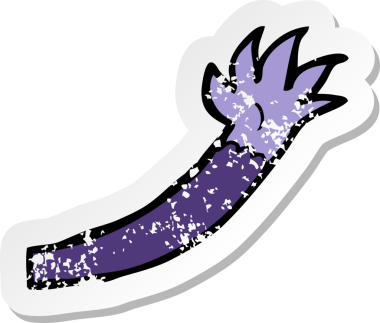 Bir insan tarafından çizilen cadılar bayramı vampir kolunun gerilimli yapıştırması.