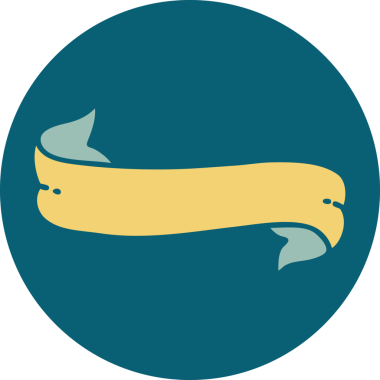 Bir insan tarafından çizilmiş bir pankartın ikonik dövme şekli