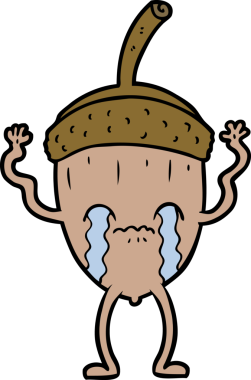 Bir insan tarafından çizilmiş ağlayan palamut.