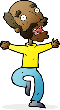 Karikatür ihtiyarı bir insan tarafından çizilmiş bir korku.