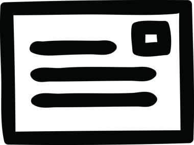 bir insan tarafından çizilmiş zarf harf simgesi