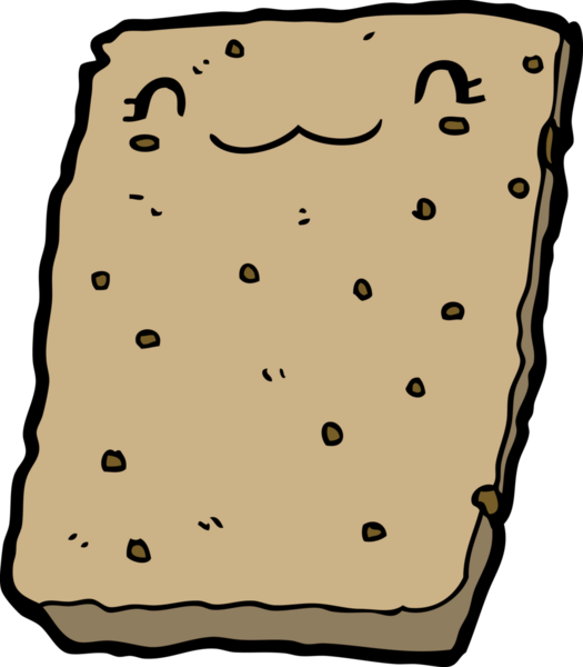 Bir insan tarafından çizilmiş çizgi film bisküvisi