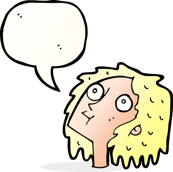 Bir insan tarafından çizilmiş konuşma balonlu bir karikatür.