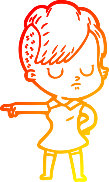 Bir insan tarafından çizilmiş bir karikatür kadın çizimi