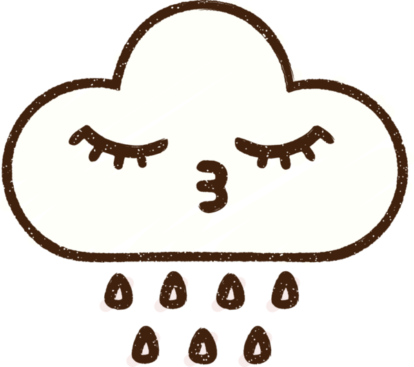 Bir insan tarafından çizilen Yağmur Bulutu Tebeşiri