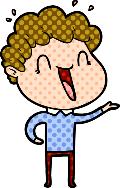 Bir insan tarafından çizilmiş mutlu bir adam.