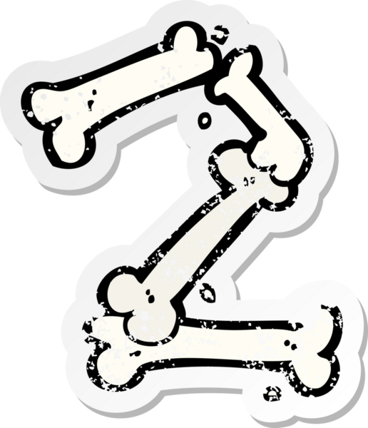 Bir insan tarafından çizilen cadılar bayramı kemik numarasının gerilimli yapıştırması.