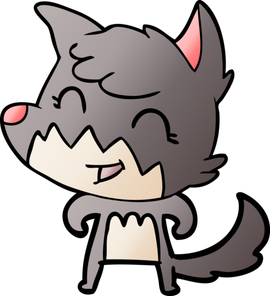 Bir insan tarafından çizilmiş mutlu çizgi film tilkisi.