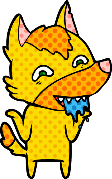 Bir insan tarafından çizilmiş tilki çizgi film karakteri