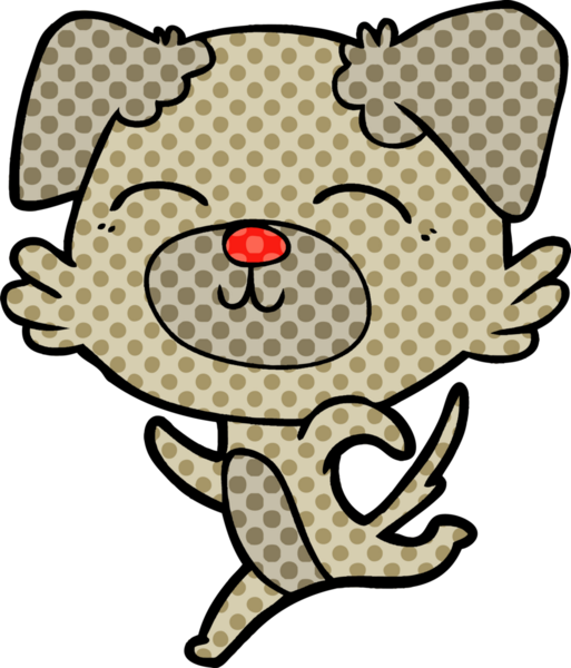 Bir insan tarafından çizilmiş çizgi film köpeği.