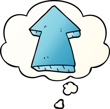 Bir insan tarafından çizilmiş, düşünce baloncuklu çizgi film.
