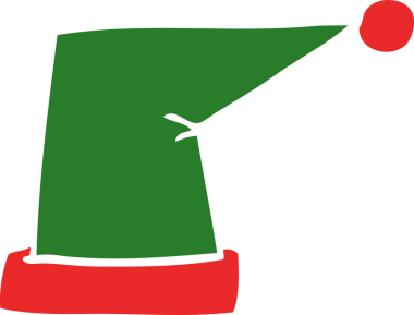 Bir insan tarafından çizilmiş bir elf şapkası.