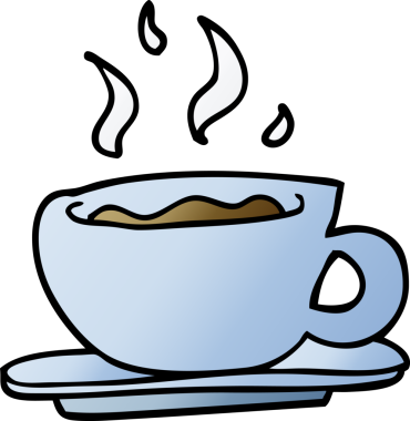 Bir insan tarafından çizilmiş karalama kahve fincanı.