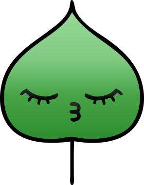 Bir insan tarafından çizilmiş dışavurumsal yaprağın gölgelenmiş çizimi