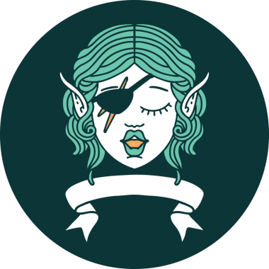 Bir insan tarafından çizilmiş afiş ile elf karakteri simgesi