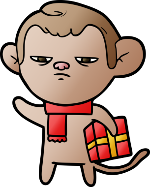 Bir insan tarafından çizilmiş çizgi maymun.