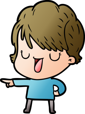 Bir insan tarafından çizilmiş bir karikatür kadın konuşuyor.